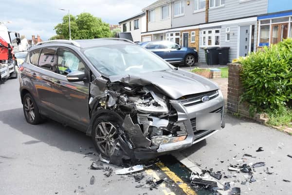 The Ford Kuga after tactical contact was made.