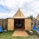 A glamping site is providing posh accommodation for fussier Glastonbury Festival goers. 