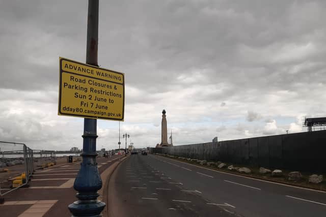 Parking restrictions along Southsea are in place