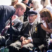 The Prince of Wales meets D-Day veterans after the UK's national commemorative event for the 80th anniversary of D-Day on Southsea Common. Photo: Leon Neal/PA Wire