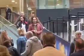 Paul Rudd spotted filming in shopping centre.
