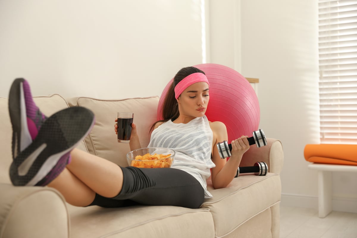 A new sofa-based fitness routine has been created – to inspire people to exercise