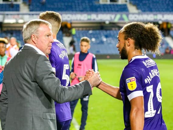 Portsmouth boss Kenny Jackett is looking to welcome back Marcus Harness for Saturday's visit of Bolton. Picture: Nigel Keene/ProSportsImages/PinP